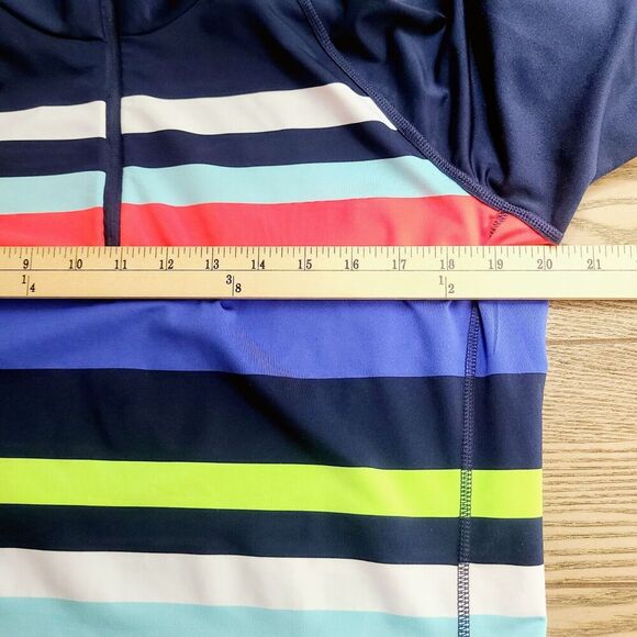 NWOT RLX Ralph Lauren Performance Striped Quarter Zip In‎ Surf Stripes XL Multi - Picture 10 of 11